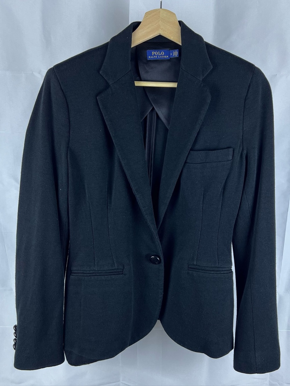 Polo Ralph Lauren Corduroy Blazer Jacket Black Size 4 Women’s